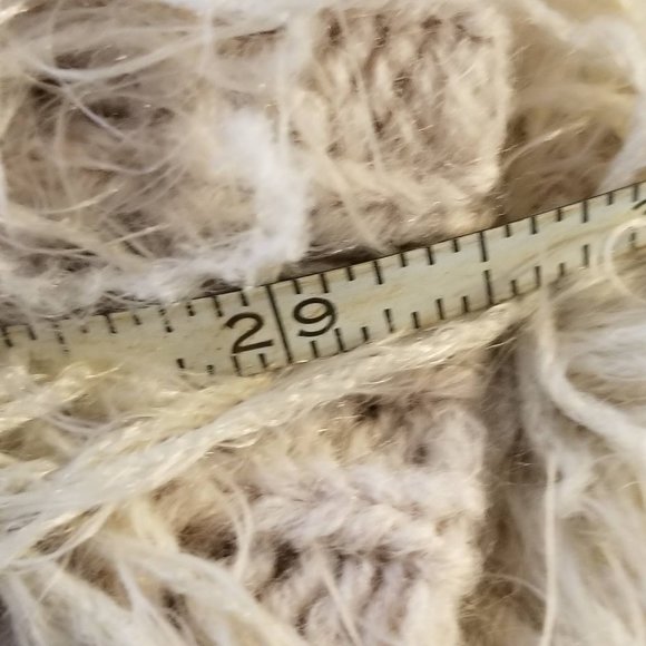 Faithful Cream Shaggy Jacket M - Picture 7 of 9